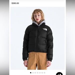 The North Face Women’s 1996 Retro Nuptse Jacket Size M Black hidden Hood